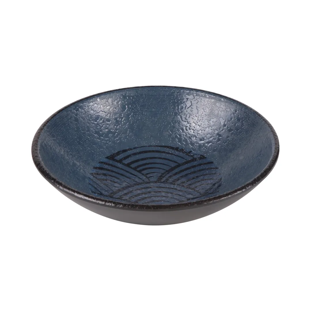 GET B235069-CDB - 20oz Dark Blue Melamine Round Bowl, 6-7/8" Dia., Dishwasher Safe, Catalina