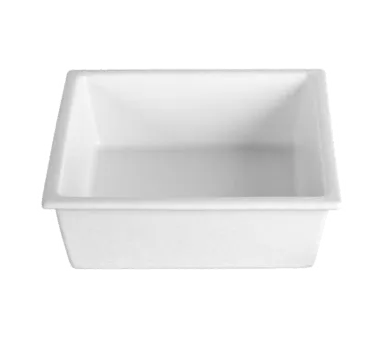 GET IS025MW Bugambilia Salad Bar Bowl, 1-2 Qt, 9" x 9" Square, 3" Deep Aluminum, White Resin Finish