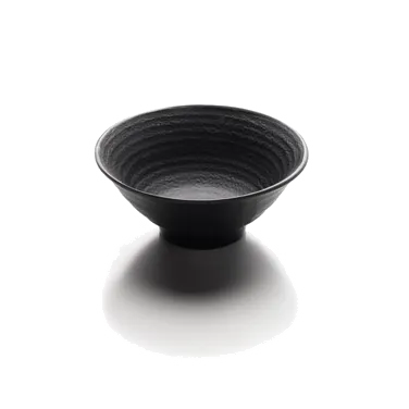 GET JW1006-B Bowl, 20 Oz (6-3/4" Dia. x 2-3/4" H), Black Melamine, Break/Chip/Stain/Scratch Resistant