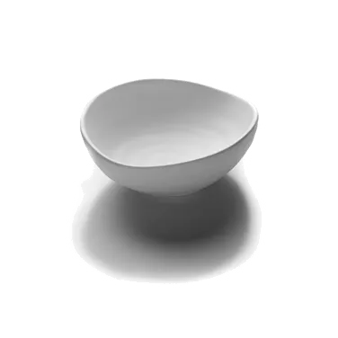 GET JW1407-W Bowl, 14 Oz, 6-3/4"L x 5-1/2"W x 2-3/8"H, Oval, Melamine, White, Break-Resistant