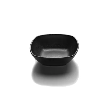 GET JW1505-B Bowl, 6 Oz, 5" x 1-5/8" H, Square, Black Melamine, Break/Chip/Stain-Scratch Resistant