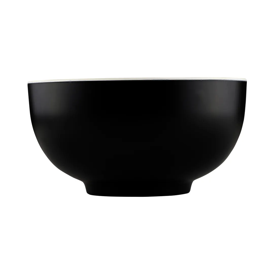 GET JW4432T-ES Bowl, 24 Oz, 5-1/4" Dia x 3" H, Round, Two-Tone Melamine, Sand Interior/Ebony