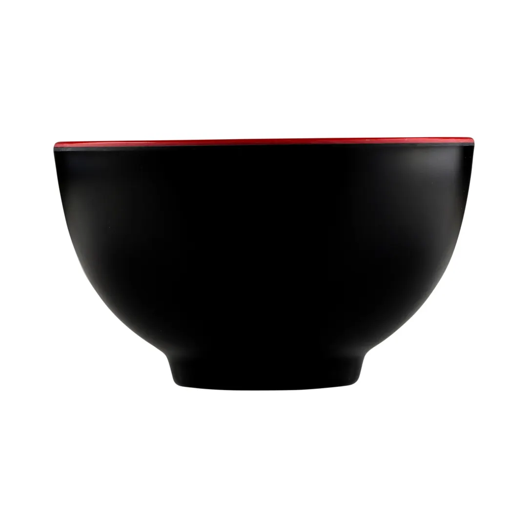 GET JW452T-BR Bowl 12 Oz 4.25" Dia x 2.63" H Red/Black Melamine Break/Chip/Stain/Scratch Resistant