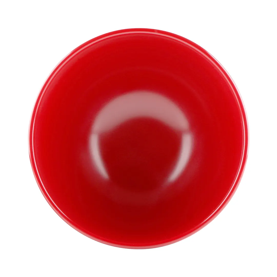 GET JW452T-BR Bowl 12 Oz 4.25" Dia x 2.63" H Red/Black Melamine Break/Chip/Stain/Scratch Resistant