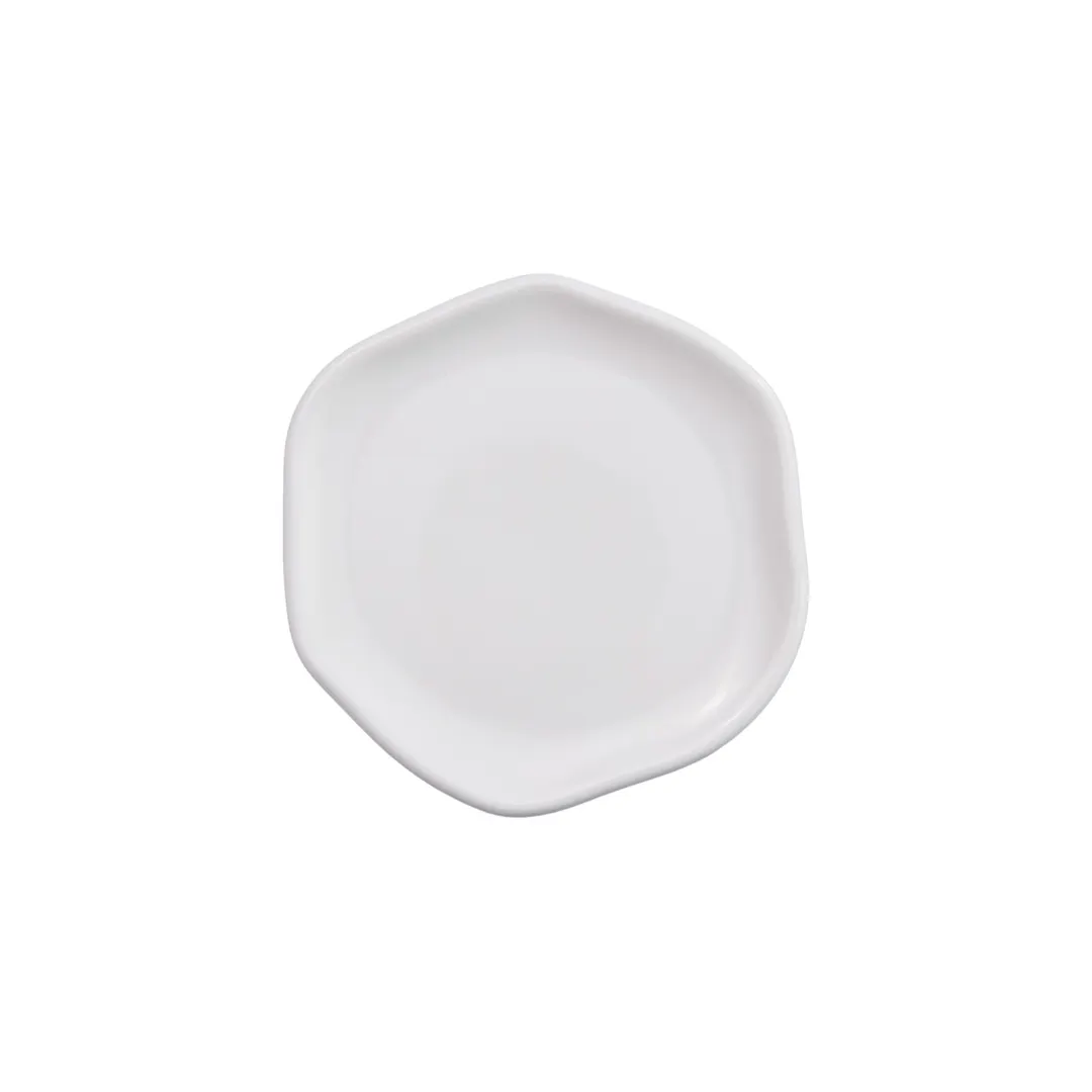 GET PA1101892012 Dinner Plate, 8.5" Dia x .500" H, Hexagonal Porcelain, Corona Finish - 1 Dozen