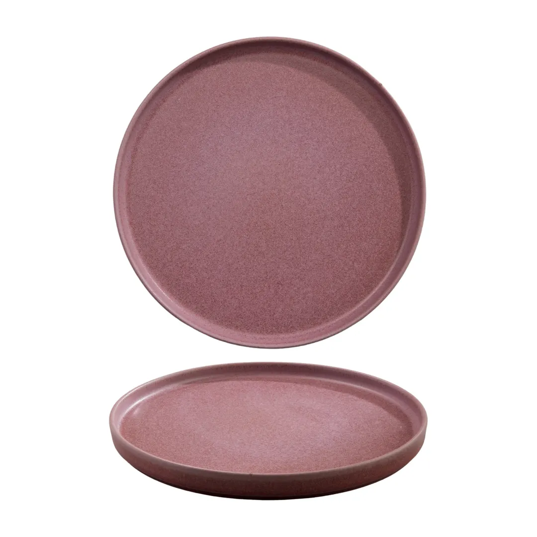 GET PA1822992812 Dinner Plate 11" Dia x 1" H Round Rustic Porcelain Corona Cosmos Nova - 1 Dozen