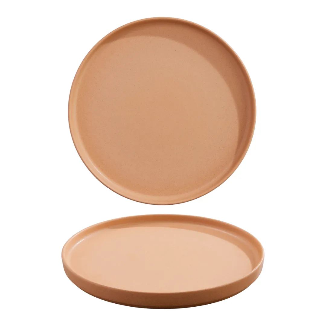 GET PA1930992812 Dinner Plate, 11" Dia. x 1" H, Round Rustic Porcelain, Corona Cosmos Mars - 1 Dozen
