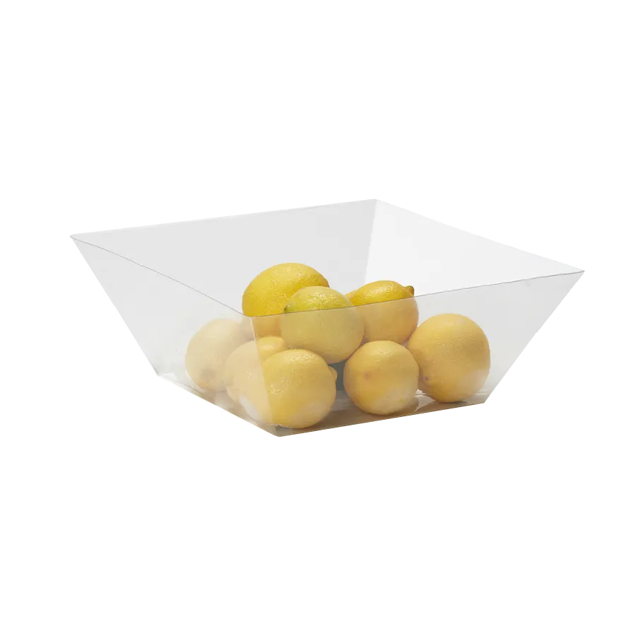 GET PL-09-CL Urban Renewal™ Liner, 9" X 9", Square, (Fits Bwl-9-Bam), Pet, Clear