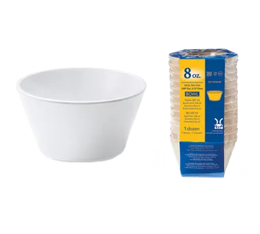 GET SP-BC-007-W Supermel™ Bouillon Cup, 8 Oz, 4" Dia x 2-1/4"H, Melamine, White - 1 Dozen