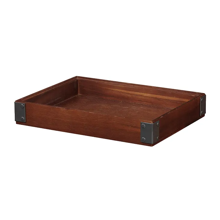 GET WB-1292WD-W Urban Renewal Display Box, 12" x 9" x 2"H, Walnut, Rectangular, Stackable