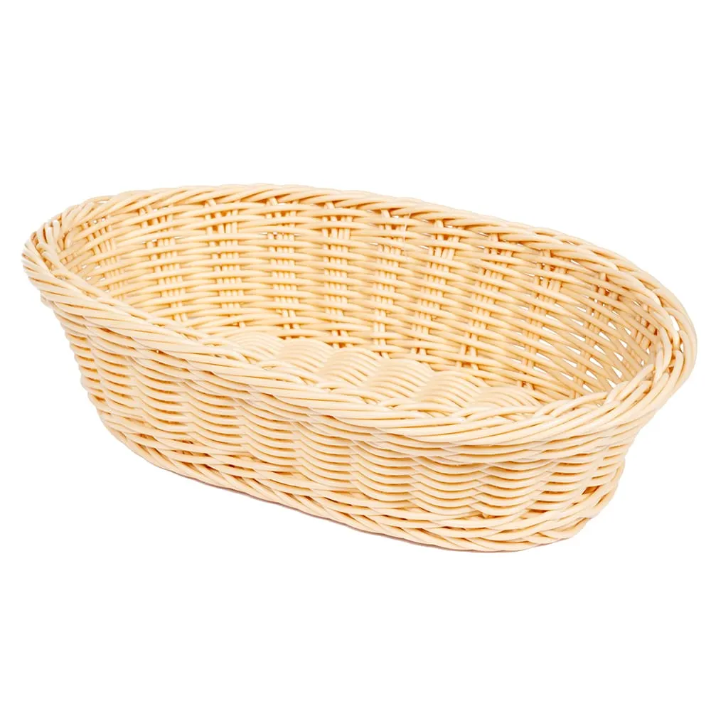 GET WB-1505-N Polyweave Basket, 11-3/4" x 8" x 3"H, Oval, Natural Polypropylene, Break-Resistant