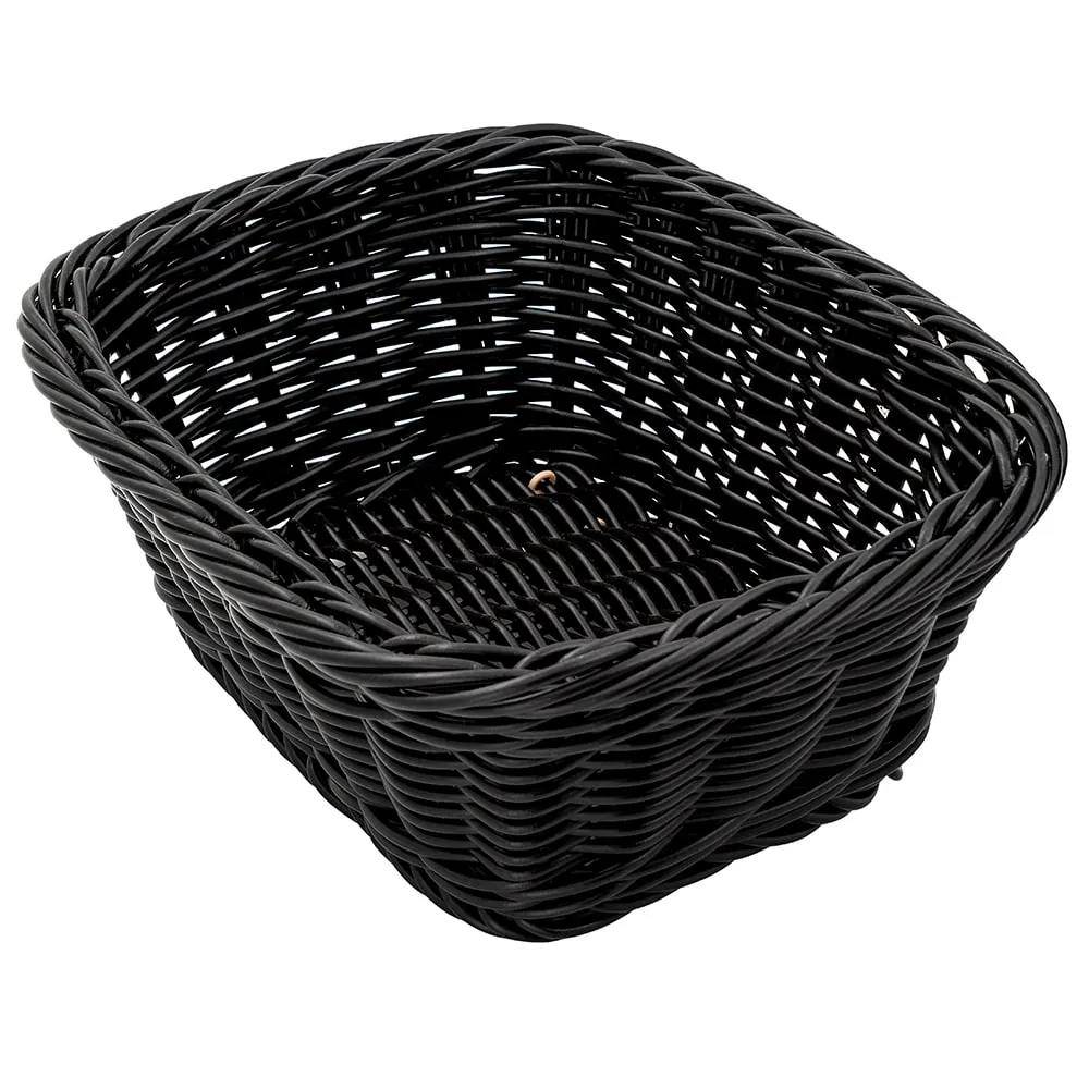 GET WB-1506-BK Polyweave Basket, 9.5" x 7.75" x 3.5"H, BPA‑Free Polypropylene, Black, Dishwasher Safe