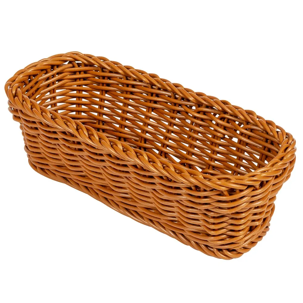 GET WB-1507-HY Polyweave Basket™, 10" x 4-3/4" x 3" H, Dishwasher Safe, BPA‑Free Polypropylene, Honey