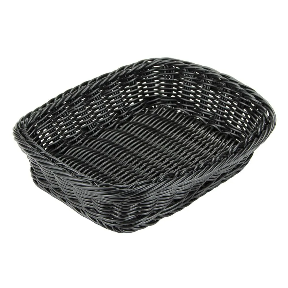 GET WB-1508-BK Basket, 11.5" x 8.5" x 2.75"H, Rect, BPA-Free Polypropylene, Black, Dishwasher Safe