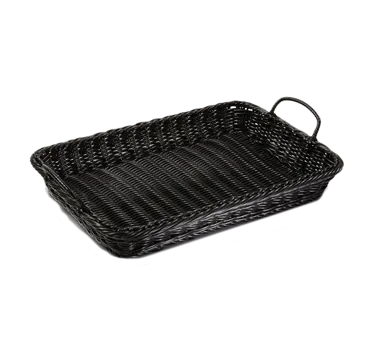 GET WB-1524-BK Clipper Mill Basket, 18" x 12-1/4" x 2-1/2" Deep, Rectangular, Polypropylene, Black