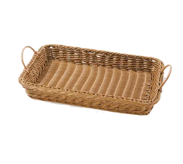 GET WB-1524-HY Clipper Mill Basket, 18" x 12-1/4" x 2-1/2" Deep, Rectangular, Polypropylene, Honey