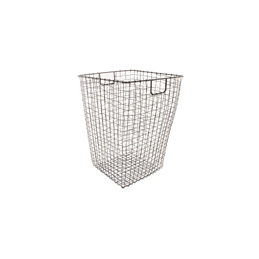 GET WB-301-MG Urban Renewal Breeze Basket, 16-1/2" x 25" H, Round, Metal Grey, Powder Coated Iron