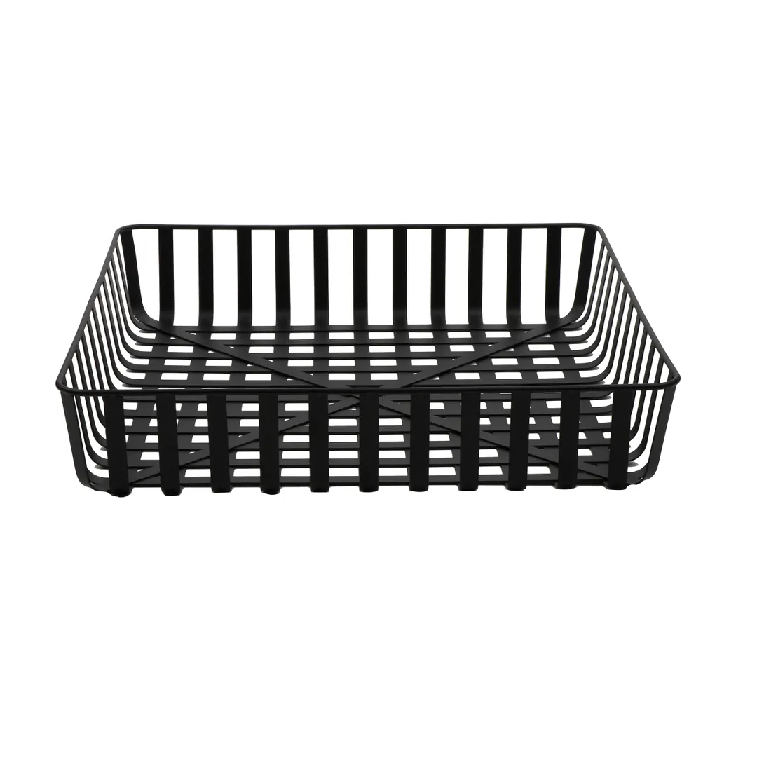 GET WB-564-BK Urban Renewal Harvest Basket, 18" x 18" x 3-3/4", Square, Metal Strap, Black