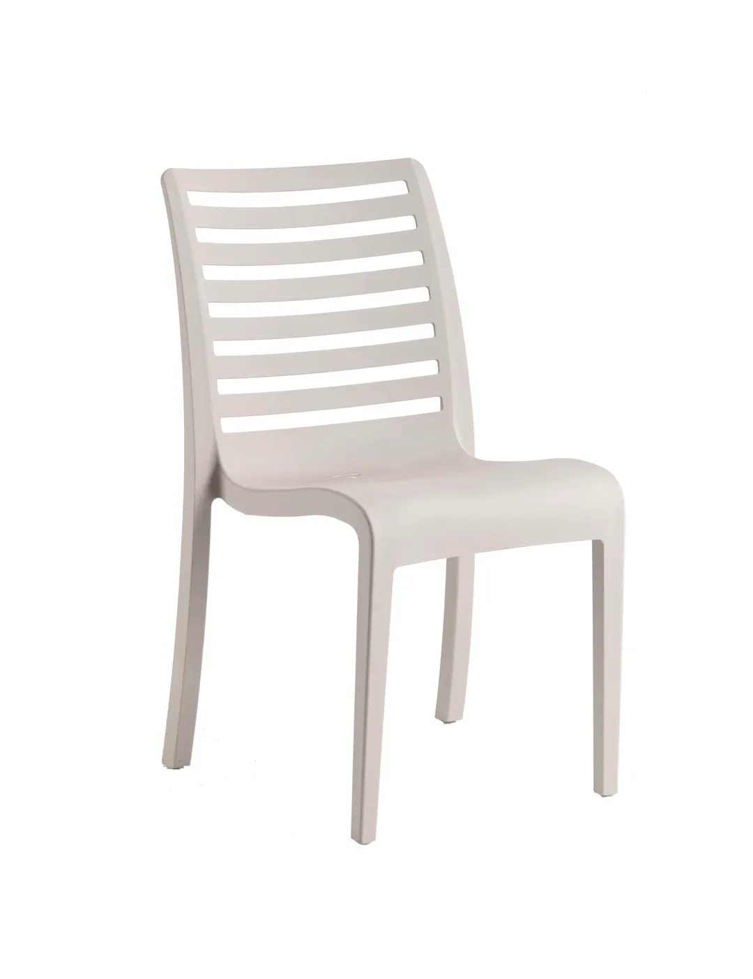 Grosfillex UT947581 Astoria Stacking Sidechair, 20.9"W x 23.4"D x 34.7"H, Polypropylene, Linen, UV Resistant