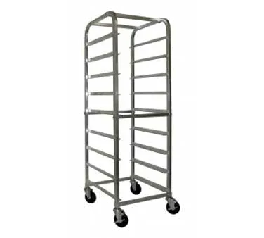 GSW USA AAR-9GW Glass Rack Cart, 9-Rack 20x20 Capacity, 67-72 Height, Welded Aluminum