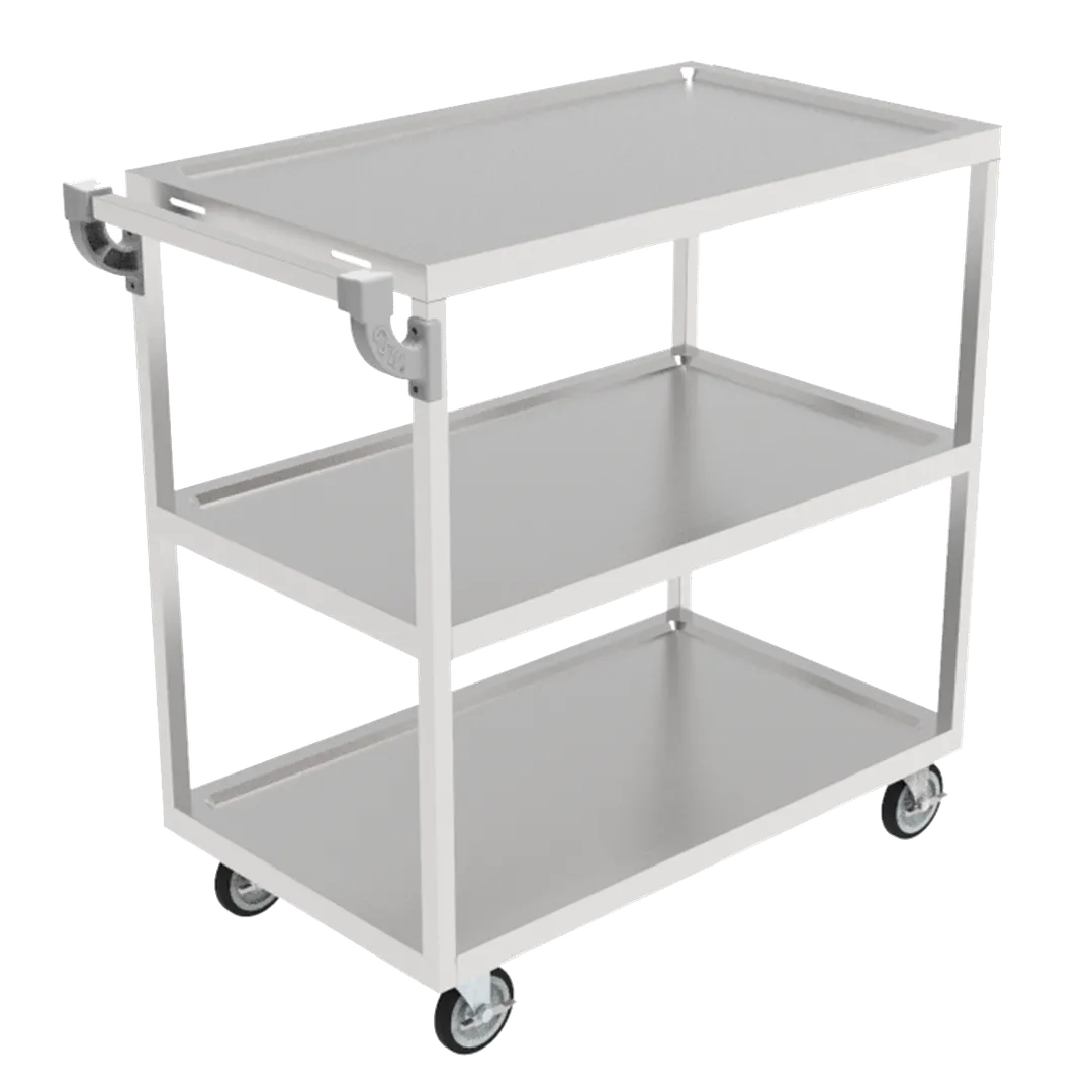GSW USA C-2333 Stainless Steel  3-Tier Bus Cart - 40"W X 20"D X 33-1/2"H