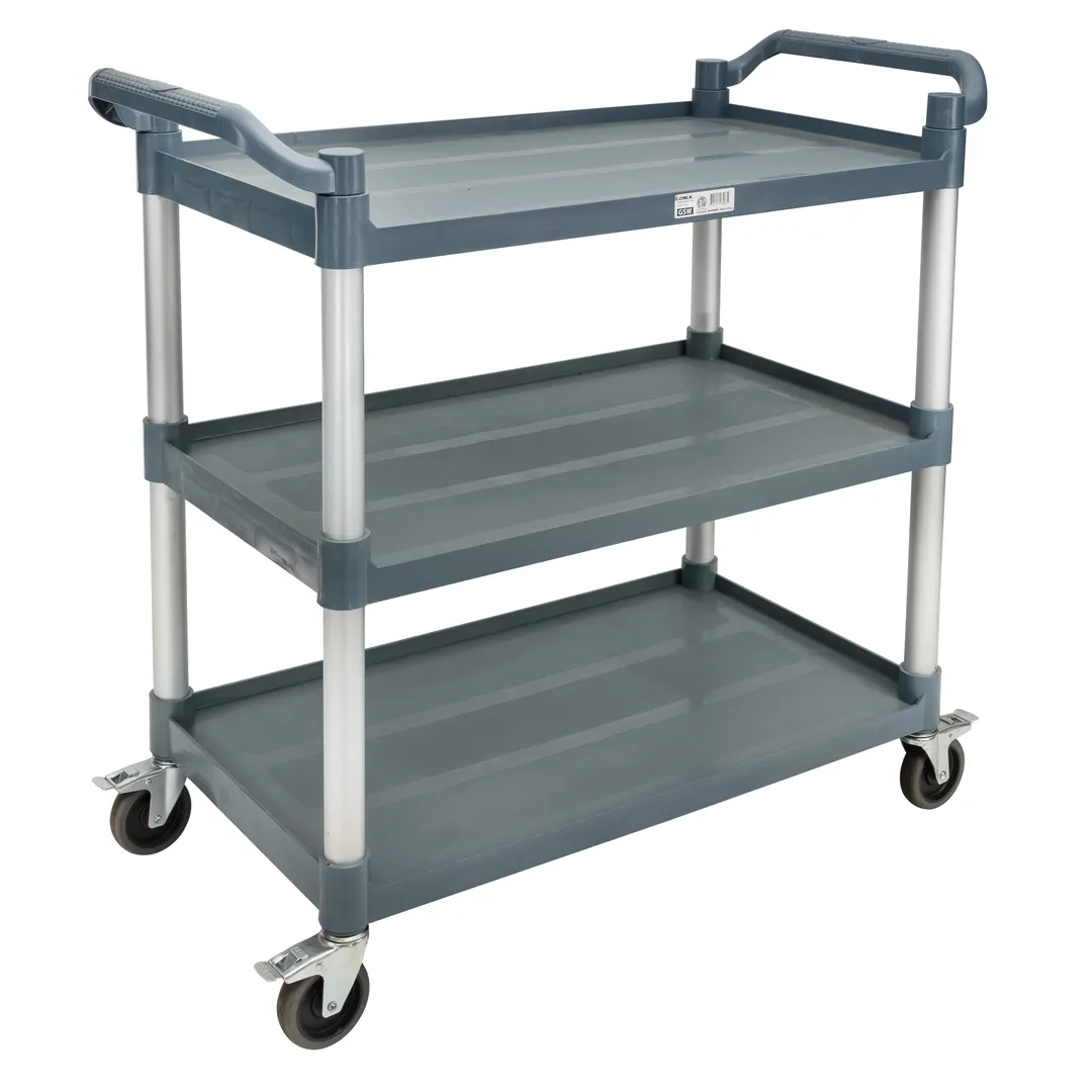 GSW USA C-23WL Plastic 3-Tier Bus Cart - 41"W X 19-1/2"D X 45-1/2"H