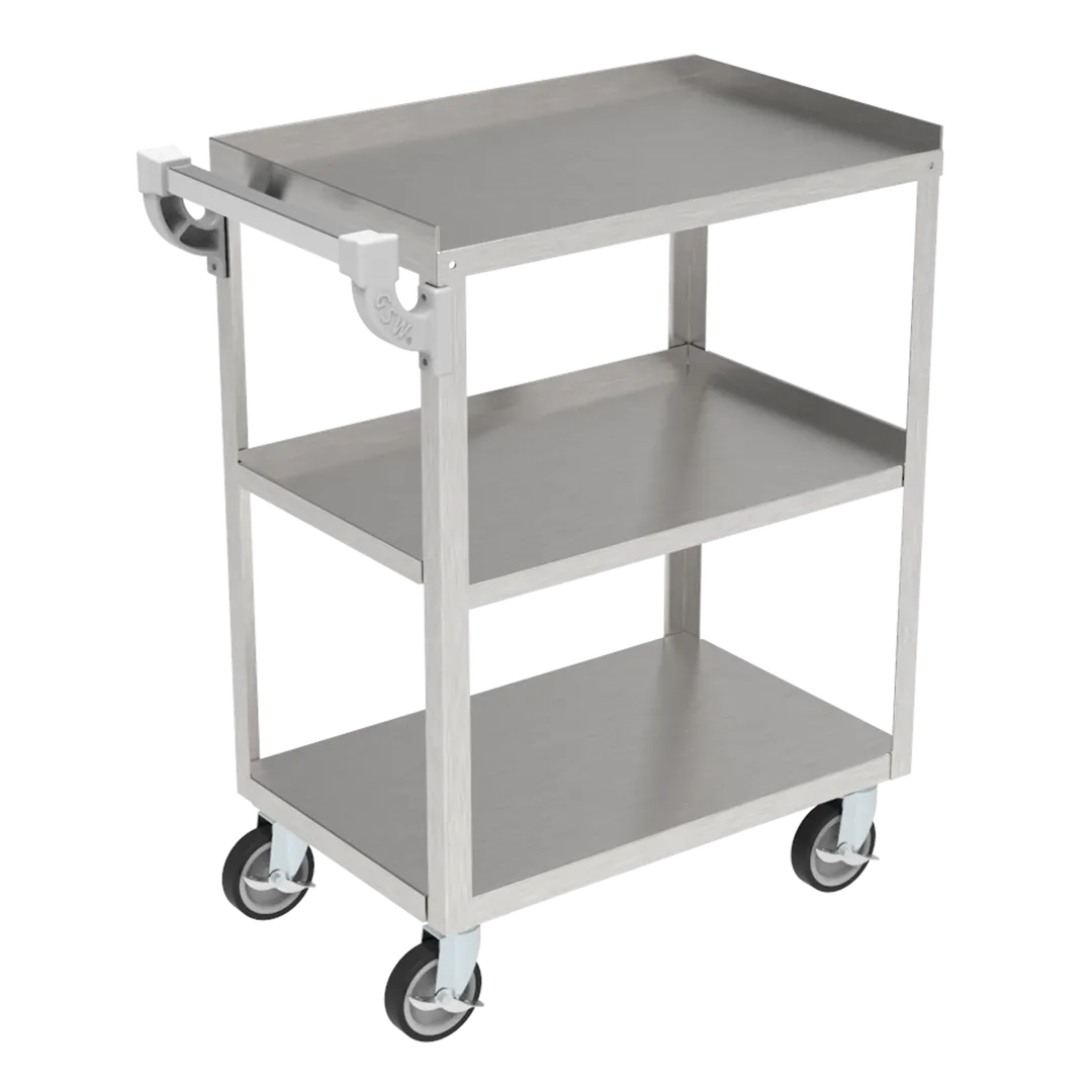 GSW USA C-3111 Small Bus Cart w/ 150 lb. Capacity, (3) Shelves with 13" Clearance