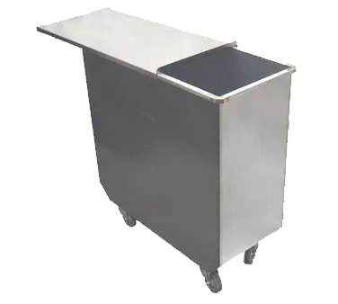 GSW USA DN-FB100 Flour Bin, 100 Qt/25 Gal, 13-1/4" W x 28-1/4" L x 23" H, Steel, Sliding Cover, ETL