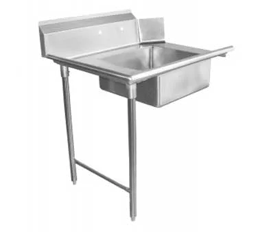 GSW USA DT24S-L 24" Soiled Straight Dishtable with 20"x20" Bowl, 16 Gauge S.Steel / Left-to-Right