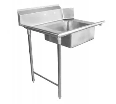 GSW USA DT30S-L 30" Straight Soiled Dishtable, 16 Gauge S.Steel - 20" Sink Bowl / Left to Right