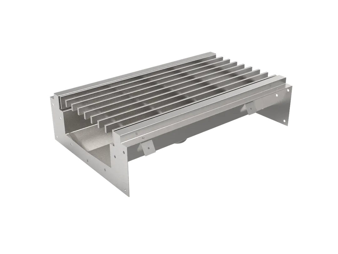 GSW USA FST-1224 Floor Trough Drain, 14"W X 22"D X 5-3/4"H, Open Connective