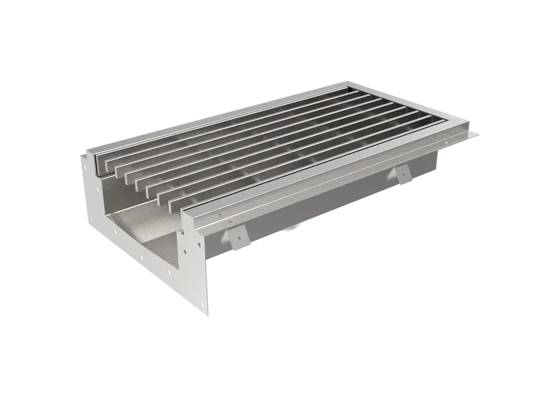 GSW USA FST-E24 Floor Trough Drain, 14"W X 24"D X 5-3/4"H, End