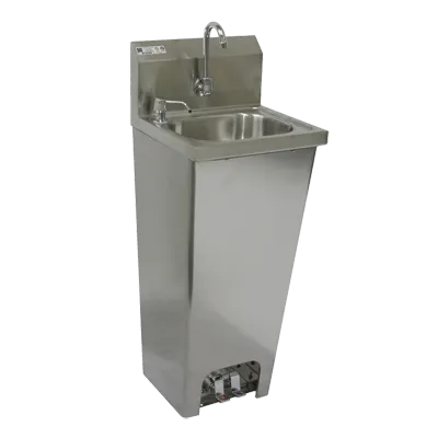 GSW USA HS-1615F 15" S.Steel Wall Mount Hand Sink, Foot Operated / 12-1/2"W x 9-3/4"D