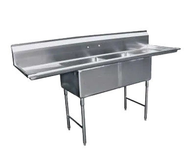 GSW USA SE18182D Sink, Two Compartment, 72-1/4"W X 24"D X 45"H