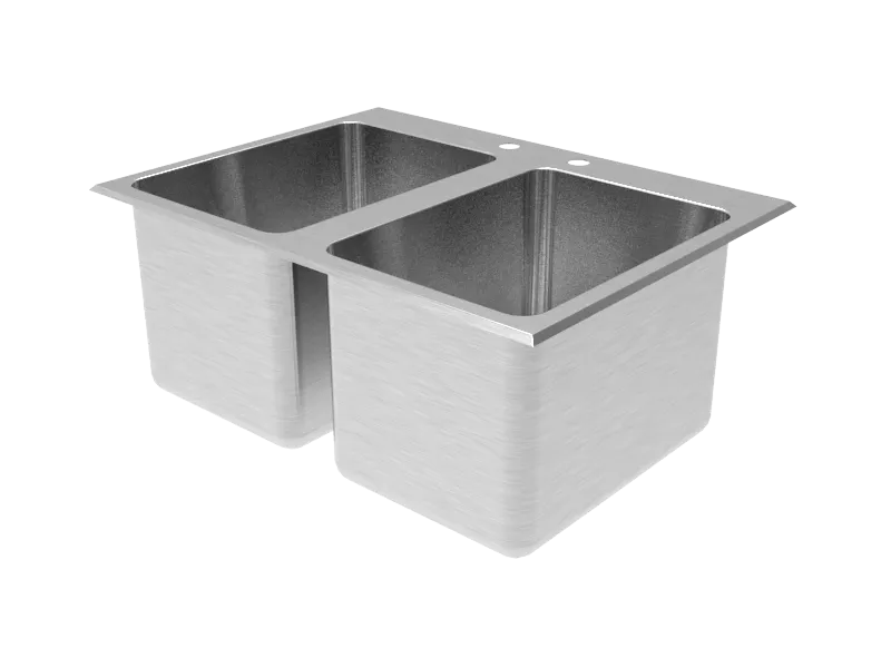 GSW USA SH10142DDI Drop-In Sink with No Deck, Two Compartment