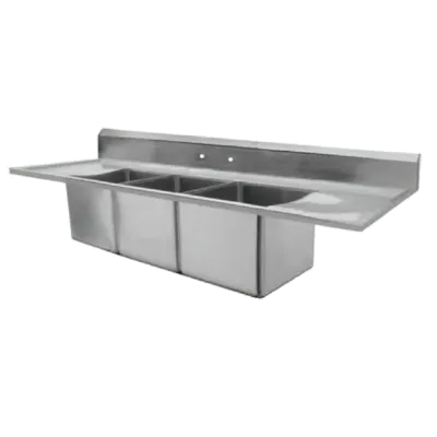 GSW USA SH12123DWN Sink, Three Compartment, Drop-In, 60"W X 18"D X 20"H