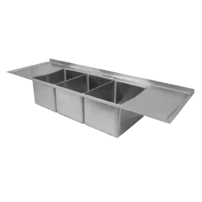 GSW USA SH12143DWN Sink, Three Compartment, Drop-In, 60"W X 20"D X 20"H