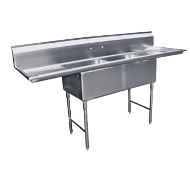 GSW USA SH20242D Sink, Two Compartment, 80-1/4"W X 30"D X 45"H