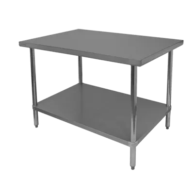 GSW USA WT-E3024 24" Open Base Work Table, Galvanized Base / Flat Top (Without Backsplash)