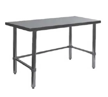 GSW USA WT-P2424B 24" Open Base Work Table, Stainless Steel Base / Flat Top (Without Backsplash)