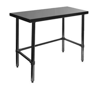 GSW USA WT-P3012B 12" Open Base Premium Work Table with Side & Rear Crossrails / without Backsplash