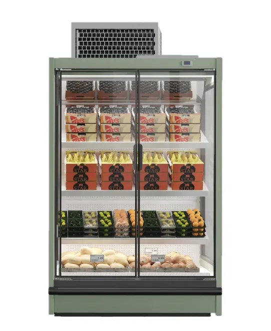 Infrico USA IAG-ML12DGU22M1 Glass Merchandiser, 52"W x 34"D x 96"H, 2 Doors, R290, ETL Certified