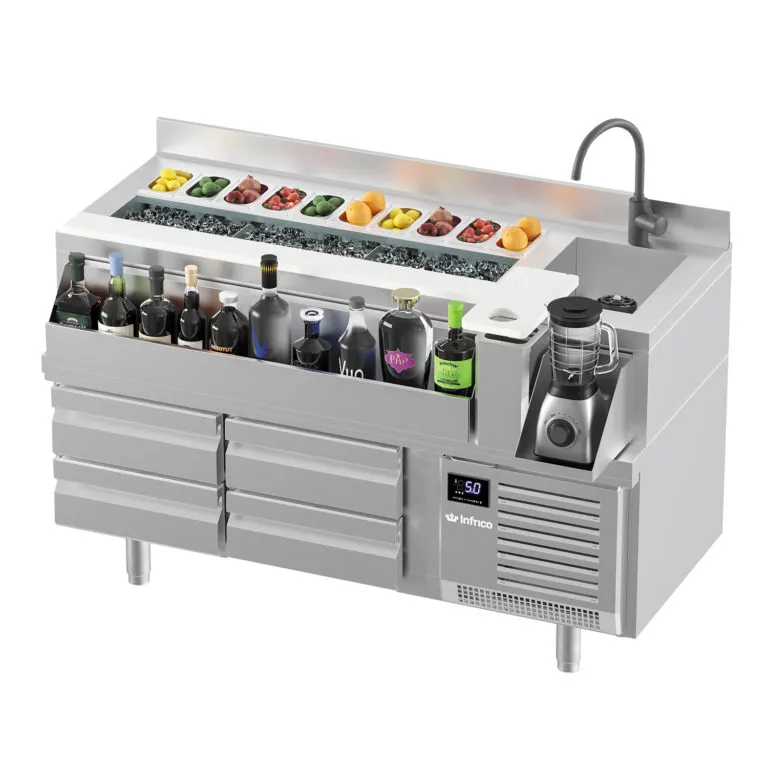Infrico USA IMD-BST1600R Refrigerated Bar Station Counter