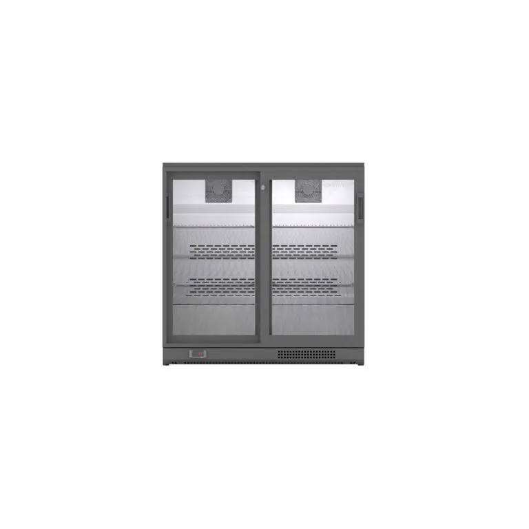 Infrico USA IMD-ERV25C 36" Two Section Merchandiser Refrigerator with Glass Door, 8.0 cu. ft.