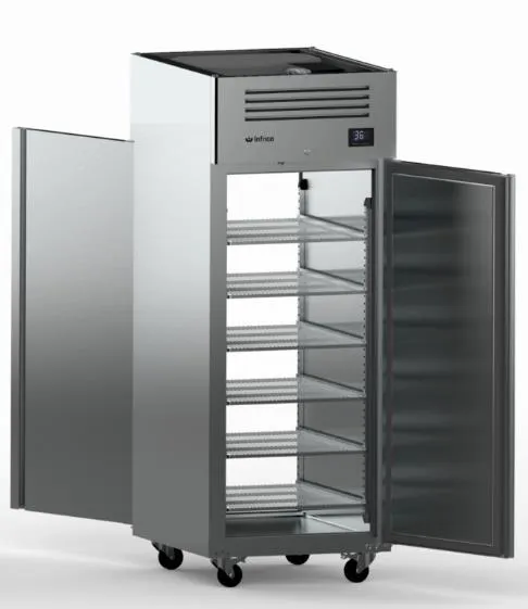 Infrico USA IRR-AGB701PDC 27" 1-Solid Door Pass-Thru Refrigerator, 19.7 cu. ft., Top Mounted