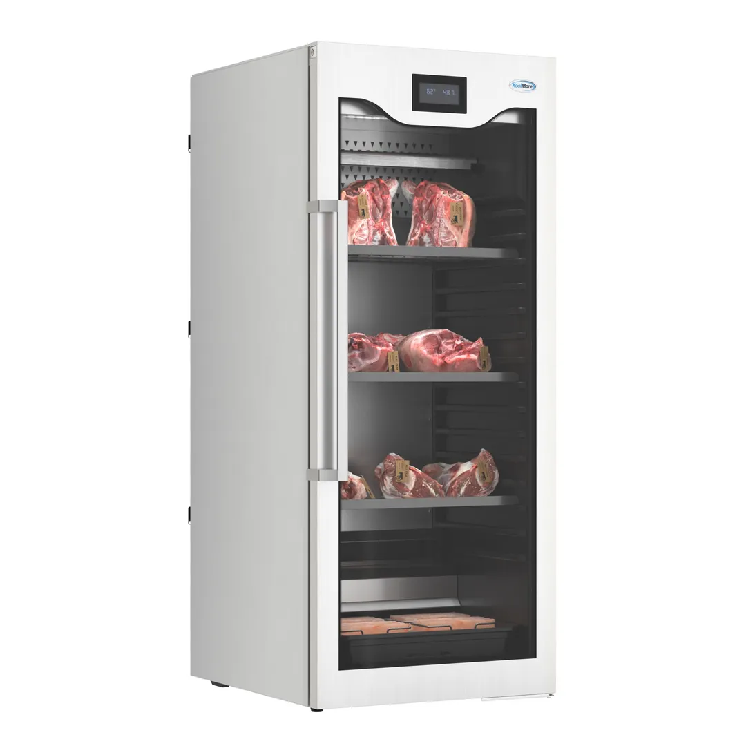 Koolmore KM-AGER17 27" Merchandiser Refrigerator, 17 cu ft., 27.60"W x 31.90"D x 65.30"H, Silver