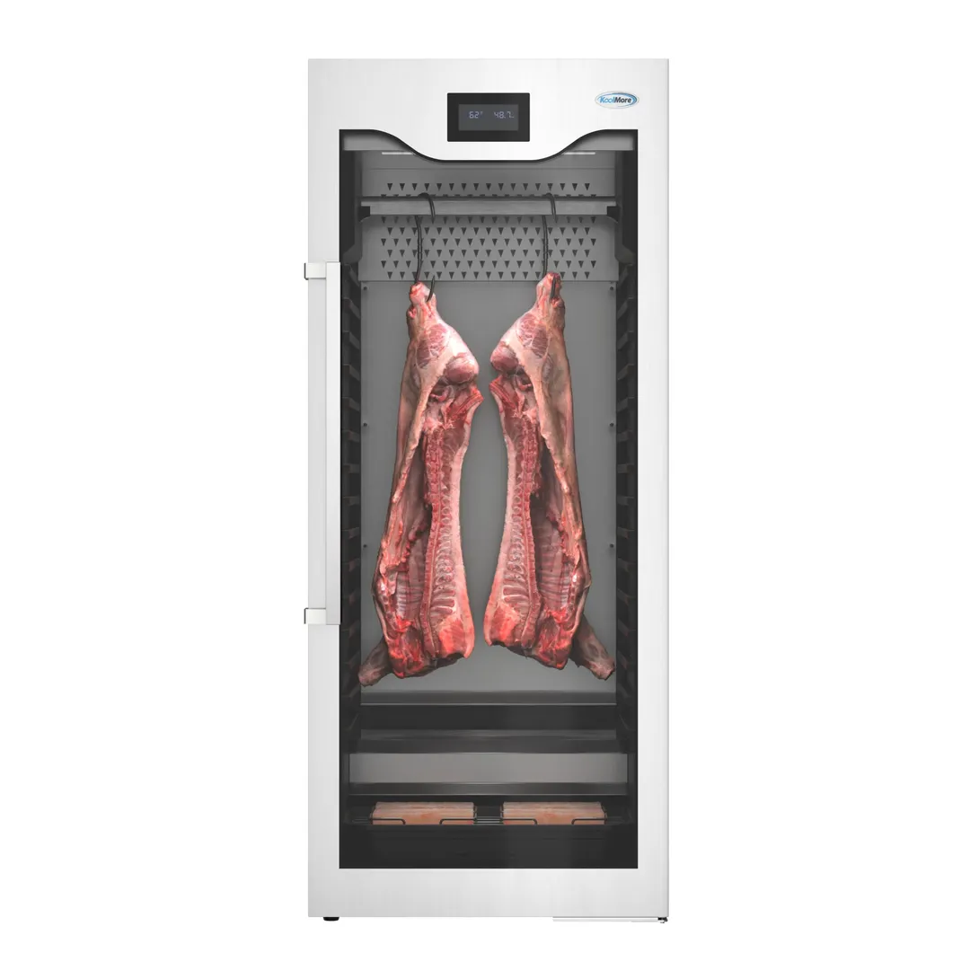 Koolmore KM-AGER17 27" Merchandiser Refrigerator, 17 cu ft., 27.60"W x 31.90"D x 65.30"H, Silver
