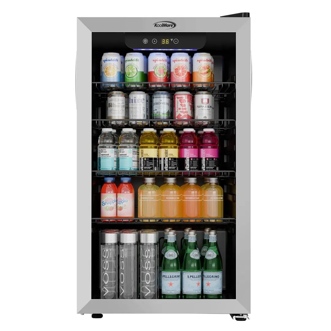 Koolmore KM-BR32SS 17" Merchandiser Refrigerator with Glass Door, 3.2 cu. ft.
