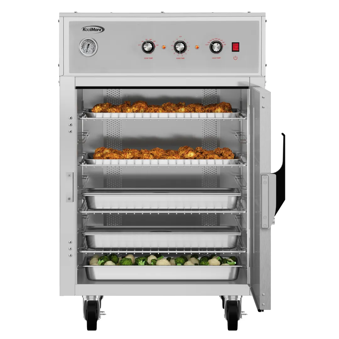 Koolmore KM-CCAH3-1D Insulated Mobile Heated Holding Cabinet, (4) Full Size Pan Capacity, (1) Door