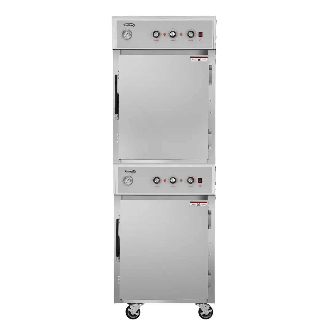 Koolmore KM-CCAH3-2D 2-Section 2-Door Dutch Door Heated Holding Cabinet, 33.31"W x 27.46"D x 81.18"H, Stainless Steel